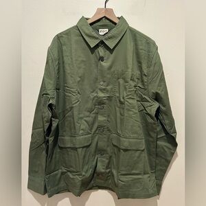 NWT Pact Organic Cotton Flannel Lined Olive Green Jacket - Men’s Size XL